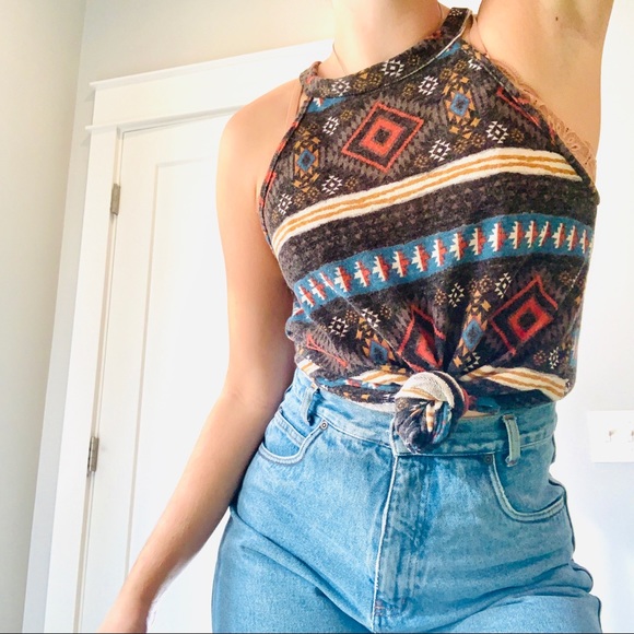 * Aztec halter neck sleeveless top - Picture 5 of 5